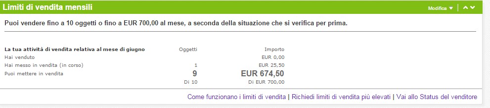 Screenshot limite 700 euro.
